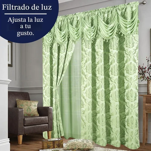 Vista 3 de DreamField Linen Cortinas de Jacquard para Ventana de Sala de Estar y Dormitorio 54 Pulgadas de Ancho x 84 Pulgadas de Largo - Juego de 2 Paneles