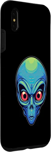 Vista 15 de iPhone 13 Pro Max Alien Face UFO Alien Head Funny Alien Case