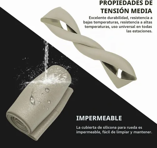 Vista 6 de Funda para volante de coche, de 13 a 14 pulgadas, protector de volante de silicona suave antideslizante, funda elástica extensible para volante que