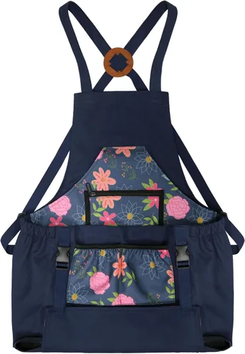Vista 8 de Gardening Apron with Quick Release Pockets for Women and Men, Water Resistant Picking Pouch