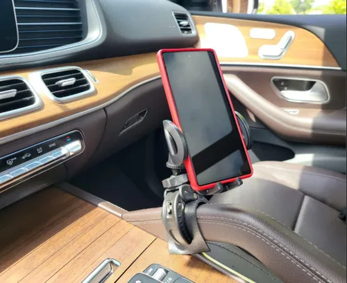 Vista 3 de Soporte para teléfono inteligente Mercedes GLE GLC GLS Diseño de pinza para consola central Magnético, para iPhone, para Android, carga
