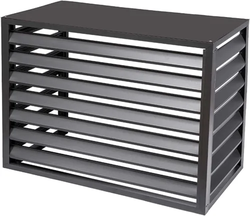 Vista 14 de Cubierta de aire acondicionado para ventana al aire libre, de aluminio, resistente a la intemperie, cubierta de protección central de aire