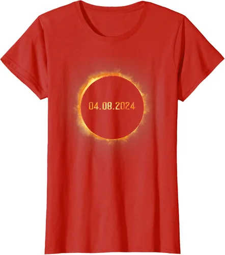 Vista 61 de Totality 04.08.24 Total Solar Eclipse 8 de abril de 2024 Eclipse Camiseta, Negro, S