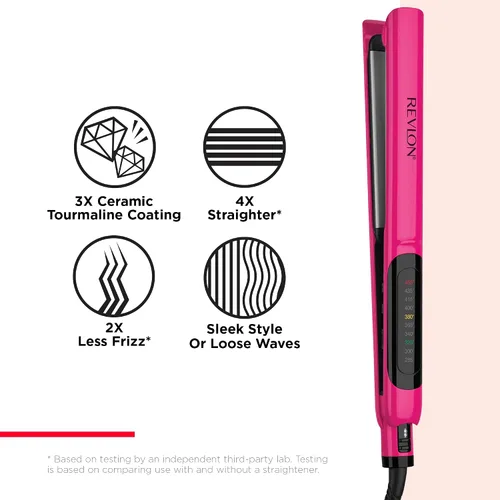 Vista 7 de Revlon Plancha plana de cerámica Smooth Brilliance Smooth Glide y Ultra-Sleek Sylas, (1 pulgada)