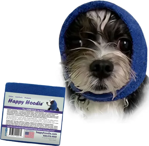 Vista 23 de Happy Hoodie La banda calmante original para perros y gatos - Marca americana - Alivio de la ansiedad/Protección contra el ruido-Aseo-Truenos-Fuegos