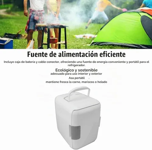 Vista 2 de Refrigerador solar de 50W con panel solar, DC18V Enfriador de refrigerador accionado solar con caja de batería para acampar
