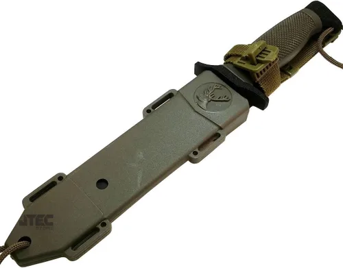 Vista 4 de Cuchillo táctico de caza de supervivencia Bowie 12 pulgadas combate militar hoja fija Jvr57