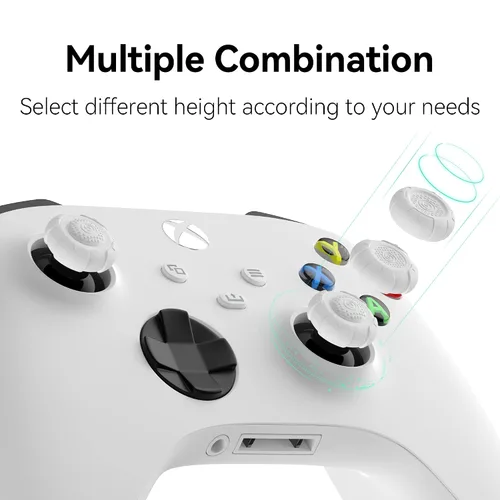 Vista 2 de GeekShare Tapas de agarre de pulgar para control de Xbox One, funda de silicona para joysticks, juego de fundas compatibles con Xbox Series X, 3