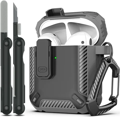 Vista 86 de RFUNGUANGO Fundas protectoras para Airpods de 2ª y 1ª generación, color 2º -Blanco