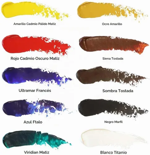 Vista 4 de Winsor & Newton Pintura al óleo Winton, juego de 10 tubos de 21 ml 10 colores - Juego de tubos A de 0.7 fl oz
