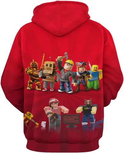 Vista 2 de Dhucqze Sudaderas con capucha para niños, sudaderas con capucha para niñas, suéter de manga larga 3D con capucha