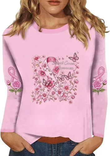 Vista 17 de Camisetas de manga larga para mujer, blusas elegantes y casuales con cuello redondo para mujer #00-Beige