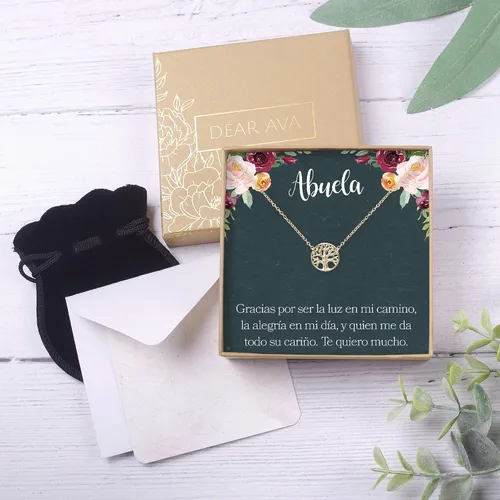 Vista 3 de Necklace Gift For Women and Girls - Adjustable Modern Jewelry Pendant Love Gifting Idea for Her with Heartfelt Card - Long Distance Gifts for Your