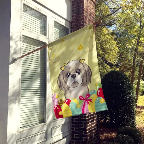 Vista 783 de Caroline's Treasures BB1923GF Bandera decorativa para jardín con diseño de Border Collie, para caza de huevos de Pascua, para jardín, jardín, patio