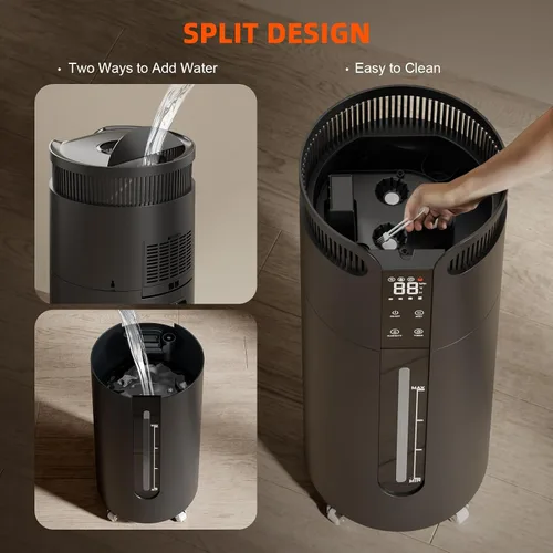 Vista 6 de Spider Farmer - Humidificador de 16L/4.2Gal con salida de 1400ML/H para tienda de cultivo de 2000 pies cuadrados, habitación grande, planta