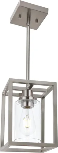 Vista 10 de MELUCEE Candelabro Industrial de 36.2 Pulgadas de Longitud para Isla de Cocina, Luminaria Rectangular de 5 Luces para Comedor Colgante con Acabado