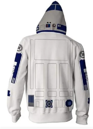 Vista 2 de Sudadera con capucha creativa SW Cosplay chaqueta moda para hombre disfraz para Halloween