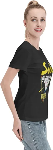 Vista 5 de Soda - Camisetas estéreo para mujer, ajuste holgado, casual, de algodón, cómodas, cuello redondo, manga corta, ropa