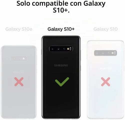 Vista 6 de AICase Funda para Galaxy S10 Plus, protección contra caídas, cuerpo completo, resistente, a prueba de golpes, caídas, polvo, capa protectora Negro