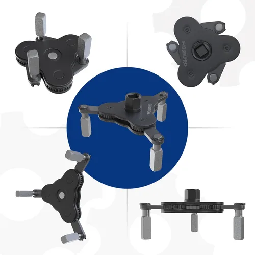 Vista 6 de WORKPRO - Llave universal para filtro de aceite ajustable (2-3/8 a 3-3/4 pulgadas), herramienta magnética de extracción de filtro de aceite, juego