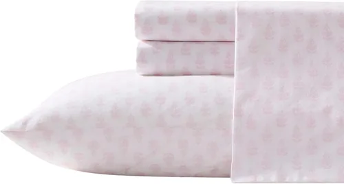 Vista 34 de Laura Ashley - Juego de sábanas individual, ropa de cama de percal de algodón fresca y suave con bolsillos profundos, ligera para comodidad durante