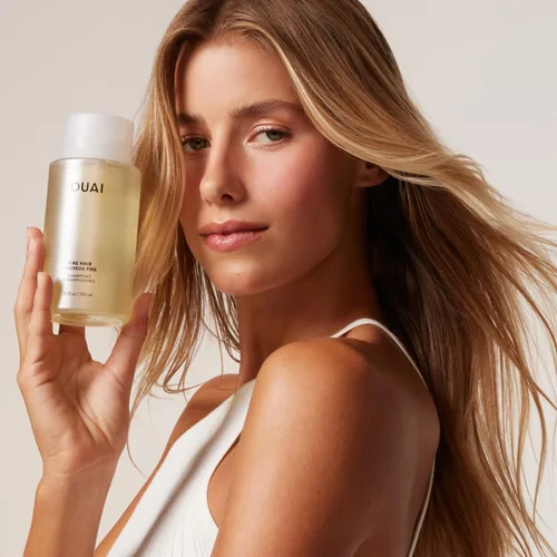 Vista 3 de OUAI Champú para Cabello Fino Tamaño de Viaje - Champú Voluminizador con Queratina Fortalecedora, Biotina y Aceite de Semilla de Chía para Cabello