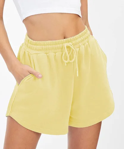 Vista 3 de Pantalones cortos deportivos para mujer, cómodos, para correr, gimnasio, verano, casual, cintura alta, pantalones cortos deportivos con bolsillos