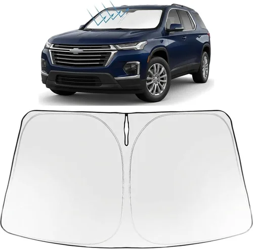 Vista 200 de Proadsy Parasol para parabrisas Rivian R1S 2022-2025 2026 de 4 capas plegable, protector de parasol frontal que bloquea los rayos UV, mantiene