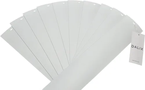 Vista 16 de DALIX - Láminas de repuesto para persianas verticales de PVC, curvadas, lisas, color marfil, 82.5 x 3.5 (paquete de 2)
