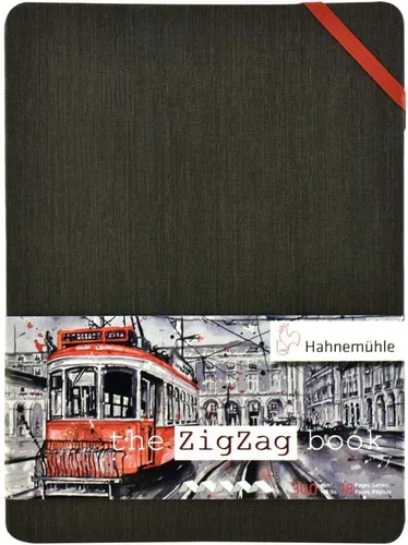 Vista 4 de Hahnemuhle - Libro de acuarela en zigzag de acordeón (A6, 10.58 oz/m², 18 páginas)