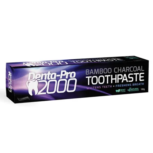 Vista 8 de Pasta de dientes blanqueadora de dientes con carbón de bambú activado DentaPro con sabor a menta