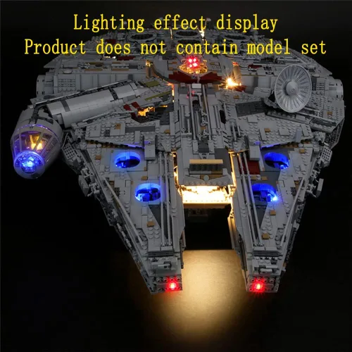 Vista 4 de GEAMENT Kit de luces LED compatible con Lego 75192 UCS Ultimate Millennium Falcon (juego de modelos no incluidos)