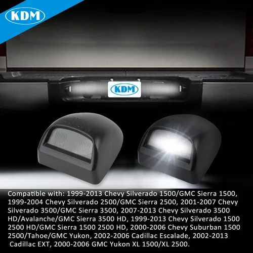 Vista 5 de KDM Conector Socket de Luz LED para Placa de Matrícula Arnés de Receptáculo de Cableado Ensamblaje Compatible con Chevy Silverado Sierra Avalanche