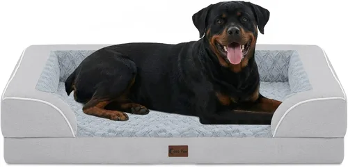 Vista 96 de Camas ortopédicas para perros grandes, cama de espuma viscoelástica impermeable para mascotas grandes con lados 89x56 cm, sofá para perros grandes