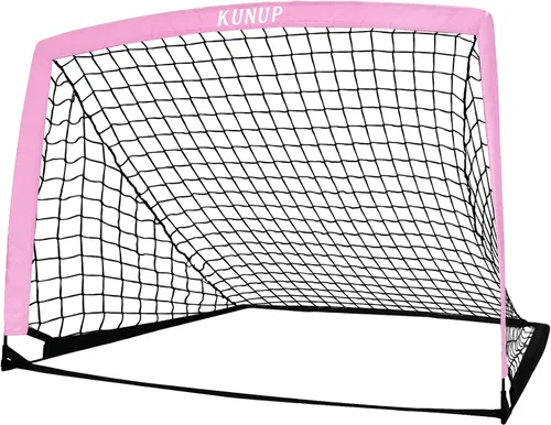 Vista 33 de Portería de fútbol portátil de 5 x 3, 6 x 4, 9 x 5 pies, para patio trasero, red de práctica de fútbol plegable con bolsa de transporte para niños