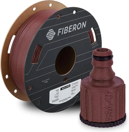 Vista 16 de Polymaker Fiberon ASA-CF08 Filamento ASA de fibra de carbono de 0.07 in 4.370 - 0.07 in Fiberon Asa-cf08 Negro 1.1 lbs (Código hexagonal: #000000)