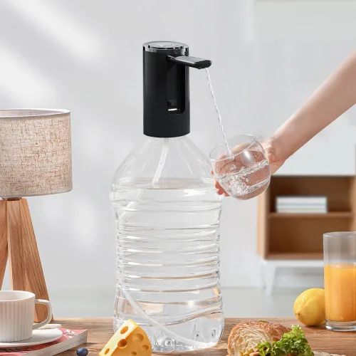 Vista 3 de Dispensador automático de agua para 5 galones, dispensador de jarra de agua eléctrico portátil, pantalla digital, carga USB C, boquilla plegable