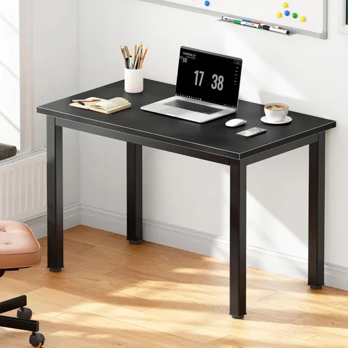 Vista 2 de DlandHome - Escritorio pequeño para computadora de 31.5 pulgadas para oficina en casa, color negro