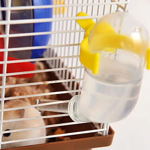 Vista 5 de Mini alimentador de botellas de agua antigoteo para hámsters, erizos, planeadores, ratas, ratas y otras mascotas y animales pequeños, dispensador