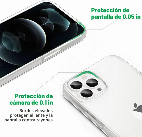 Vista 5 de JJGoo Funda transparente compatible con iPhone 12 Pro Max, transparente, suave, a prueba de golpes, delgada funda protectora para teléfono