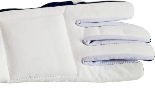 Vista 5 de LEONARK Guantes acolchados de esgrima para espada y sable de aluminio, manoplas de cuero para práctica de esgrima y combate, 1 paquete