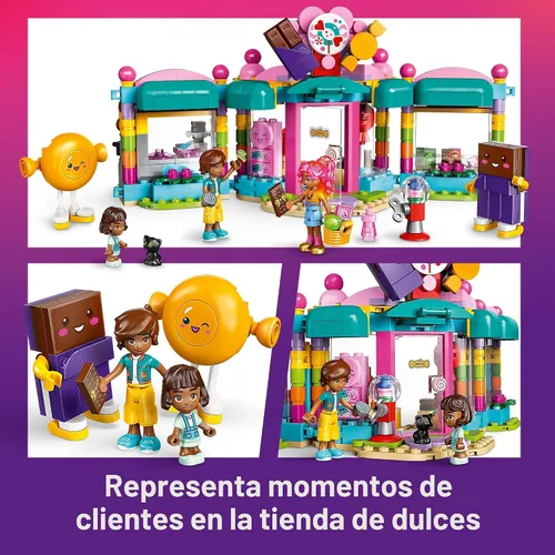 Vista 5 de LEGO Friends Heartlake City Candy Store - Juego de construcción de juguete - Juego de simulación para niños, niñas y niños, a partir de 6 años