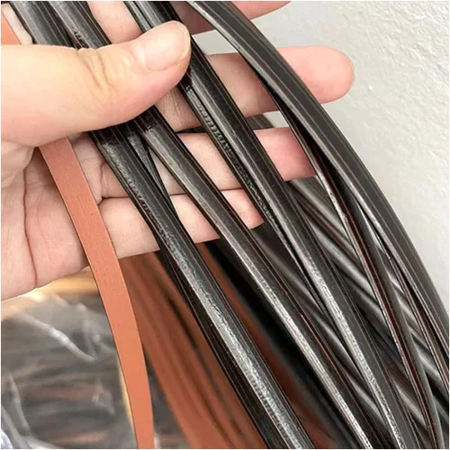 Vista 30 de Queenbox Ratán sintético plano de 0.3 pulgadas x 196.9 pies, material de reparación de silla de mimbre de plástico sólido para muebles de mesa