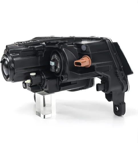 Vista 8 de FIONE - Para Jeep Grand Cherokee Conjunto de Faros Delanteros 2017 2018 2019 2020 2021 [Modelo Halógeno] Carcasa Negra Faros Proyectores Cabeza