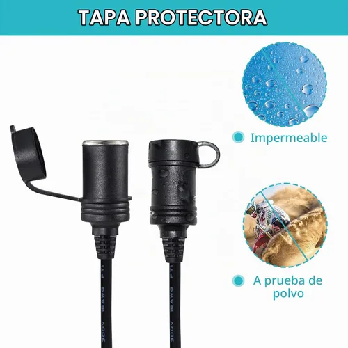 Vista 8 de Cable de extensión de encendedor de cigarrillos CC de 10 pies y 12 voltios con interruptor de encendido y apagado, cable de extensión de carga