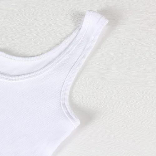 Vista 5 de GEMBERA Camiseta sin mangas para mujer, cuello redondo, acanalada, ajustada, básica, camisola
