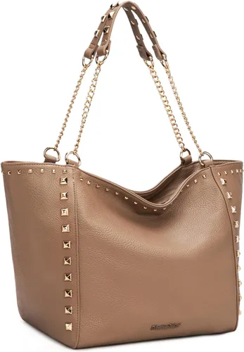 Vista 16 de Montana West - Bolso de mano grande para mujer con asa superior sobredimensionada y bolsos con cadena XL-negro