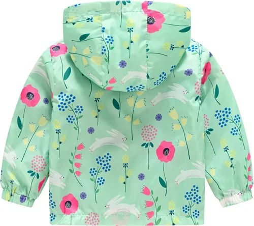 Vista 3 de TBUIALL Toddler Boys Girls Casual Jackets Printing Cartoon Hooded Outerwear Zipper Coats Long Sleeve Windproof Jacket