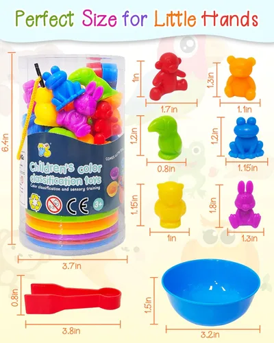 Vista 6 de Yetonamr Juguetes Montessori de contar dinosaurios para niños y niñas de 3, 4 y 5 años, actividades de aprendizaje preescolar, juguete para niños