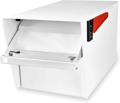 Vista 2 de Mail Boss 7529V Mail Manager - Buzón de seguridad con cierre de seguridad, color blanco alpino